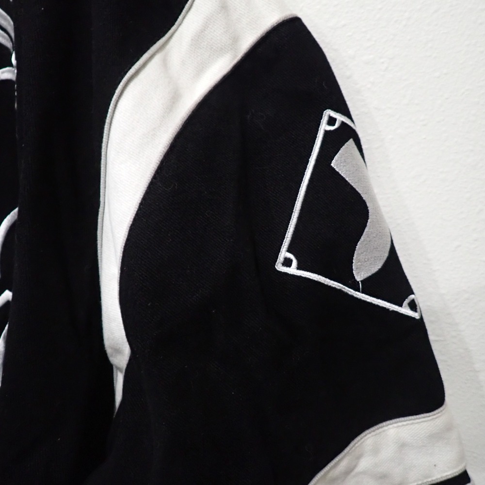 JH Design Chicago White Sox Varsity Jacket Black White Cotton Twill Mens XL - Picture 4 of 8